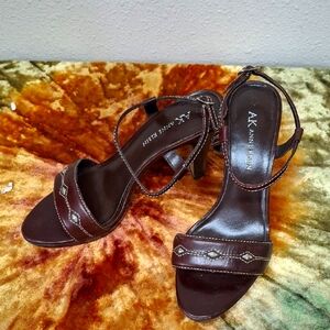 Anne Klein Brown Strappy Sandals